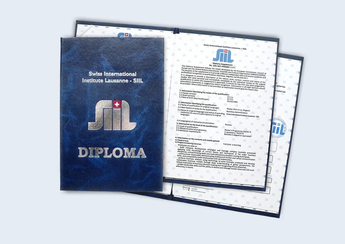 Sample SIIL diploma